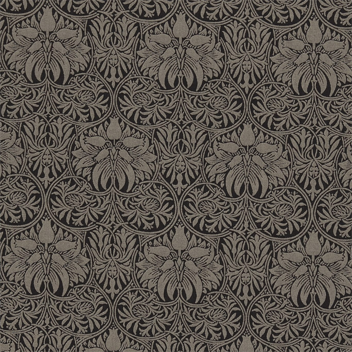 Crown Imperial Fabric by Morris & Co. - DM6W230292 - Black/Linen