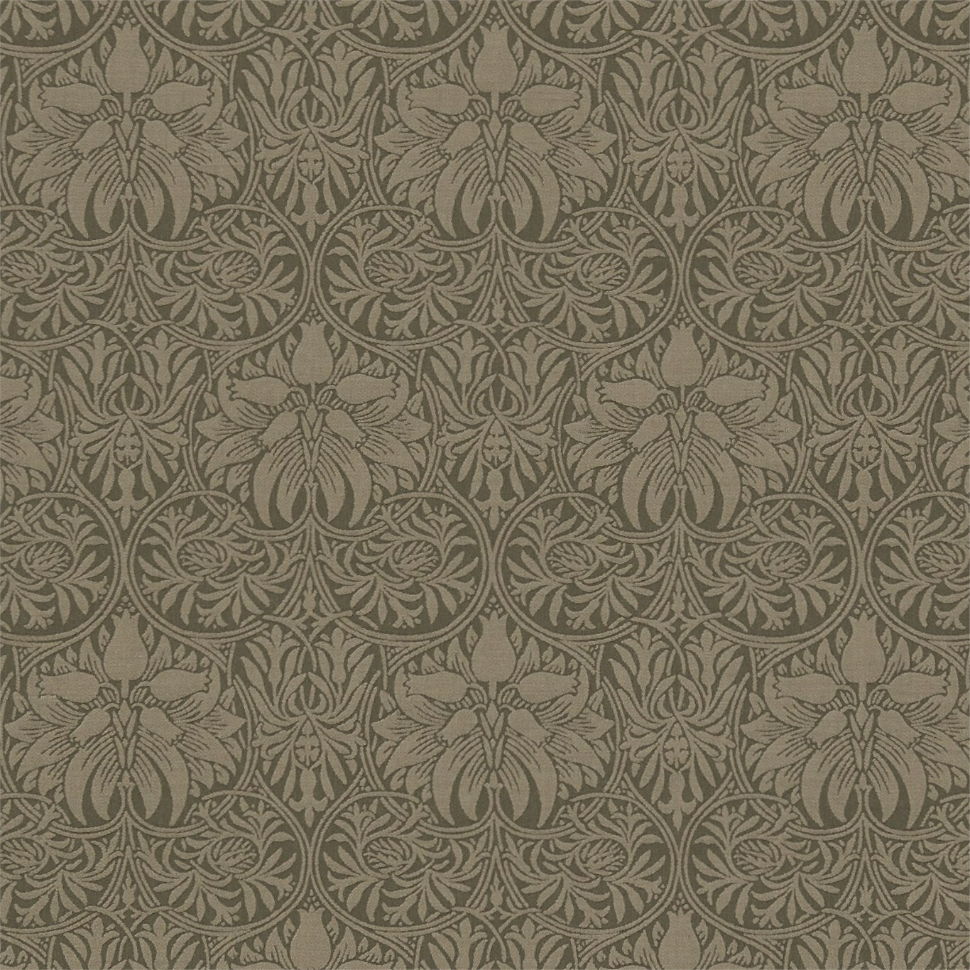 Crown Imperial Fabric by Morris & Co. - DM6W230293 - Moss/Biscuit