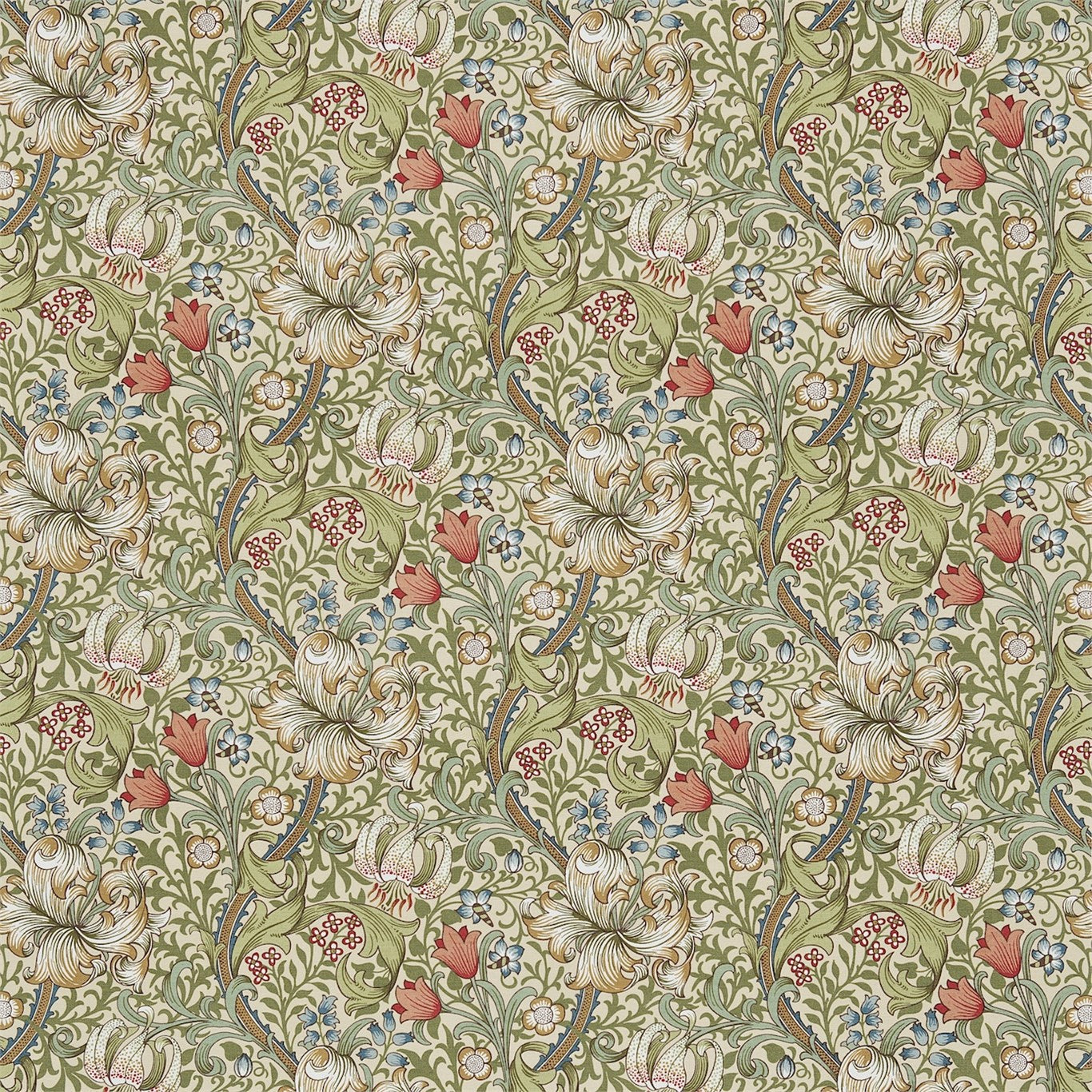 Golden Lily Fabric by Morris & Co.