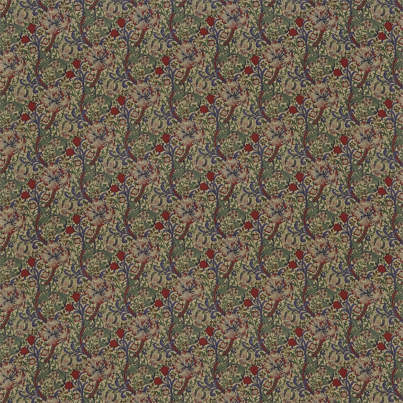 Golden Lily Minor Fabric by Morris & Co.