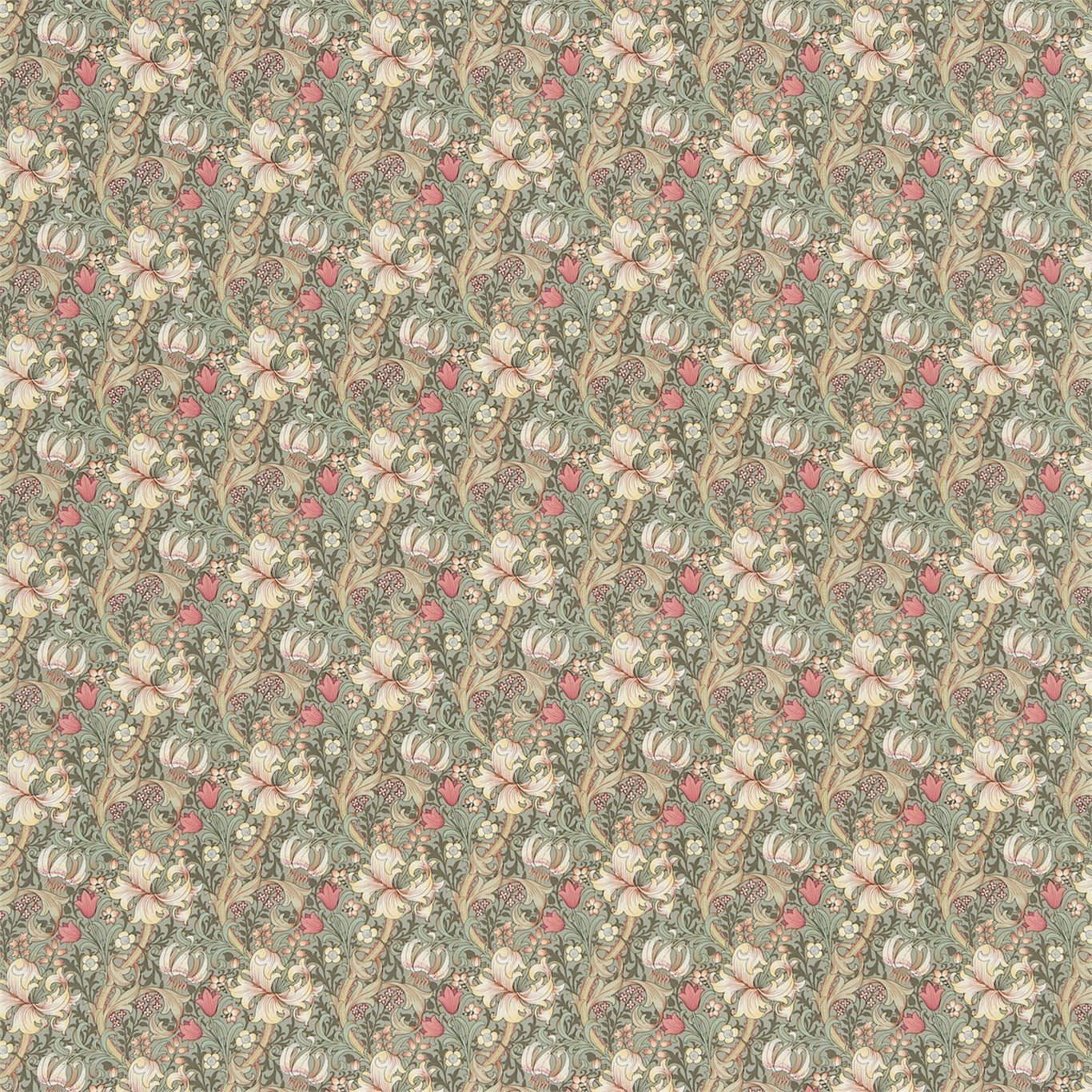 Golden Lily Minor Fabric by Morris & Co.