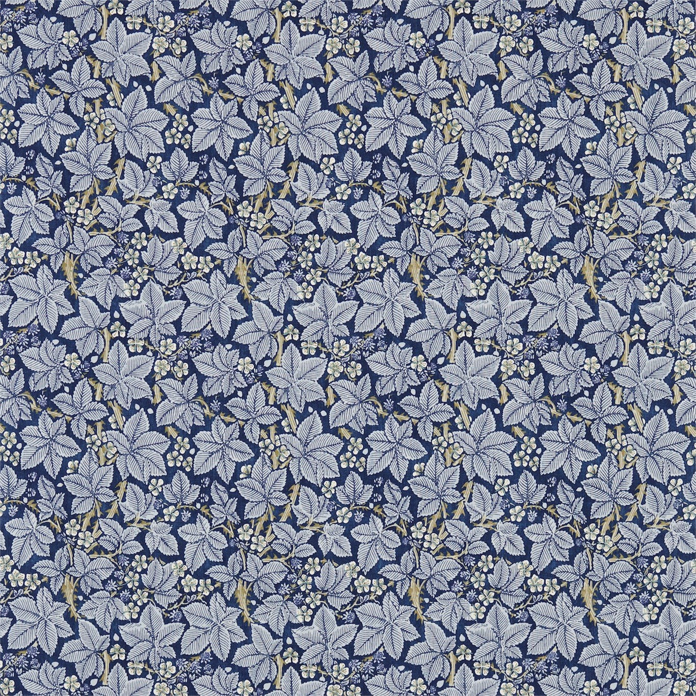 Bramble Fabric by Morris & Co. - DMCR226443 - Indigo/Mineral