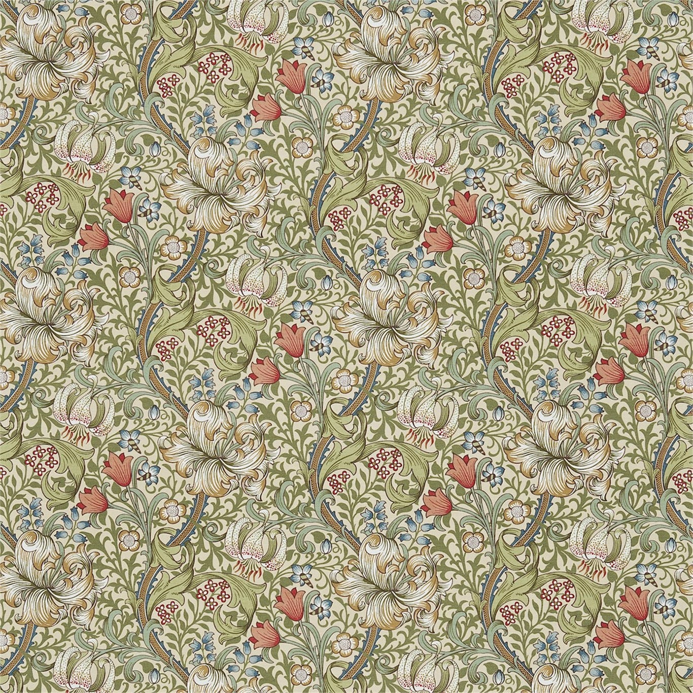 Golden Lily Fabric by Morris & Co.
