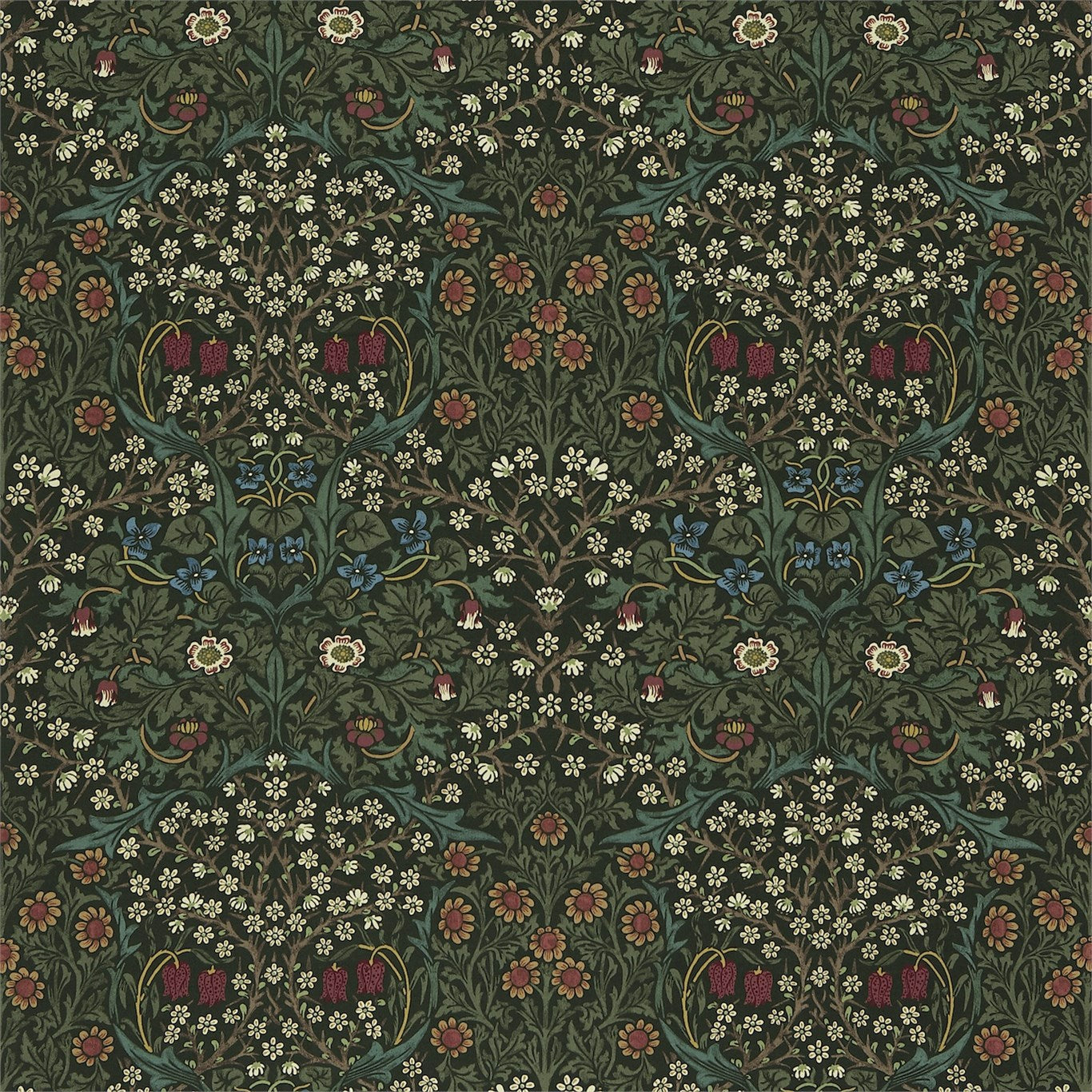 Blackthorn Fabric by Morris & Co. - DMFPBL201 - Green
