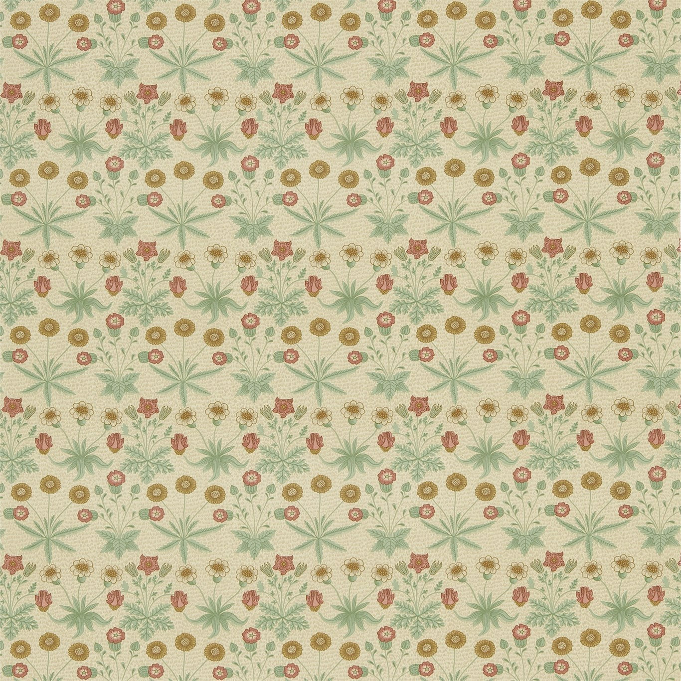 Daisy Fabric by Morris & Co. - DMFPDA201 - Terracotta/Gold