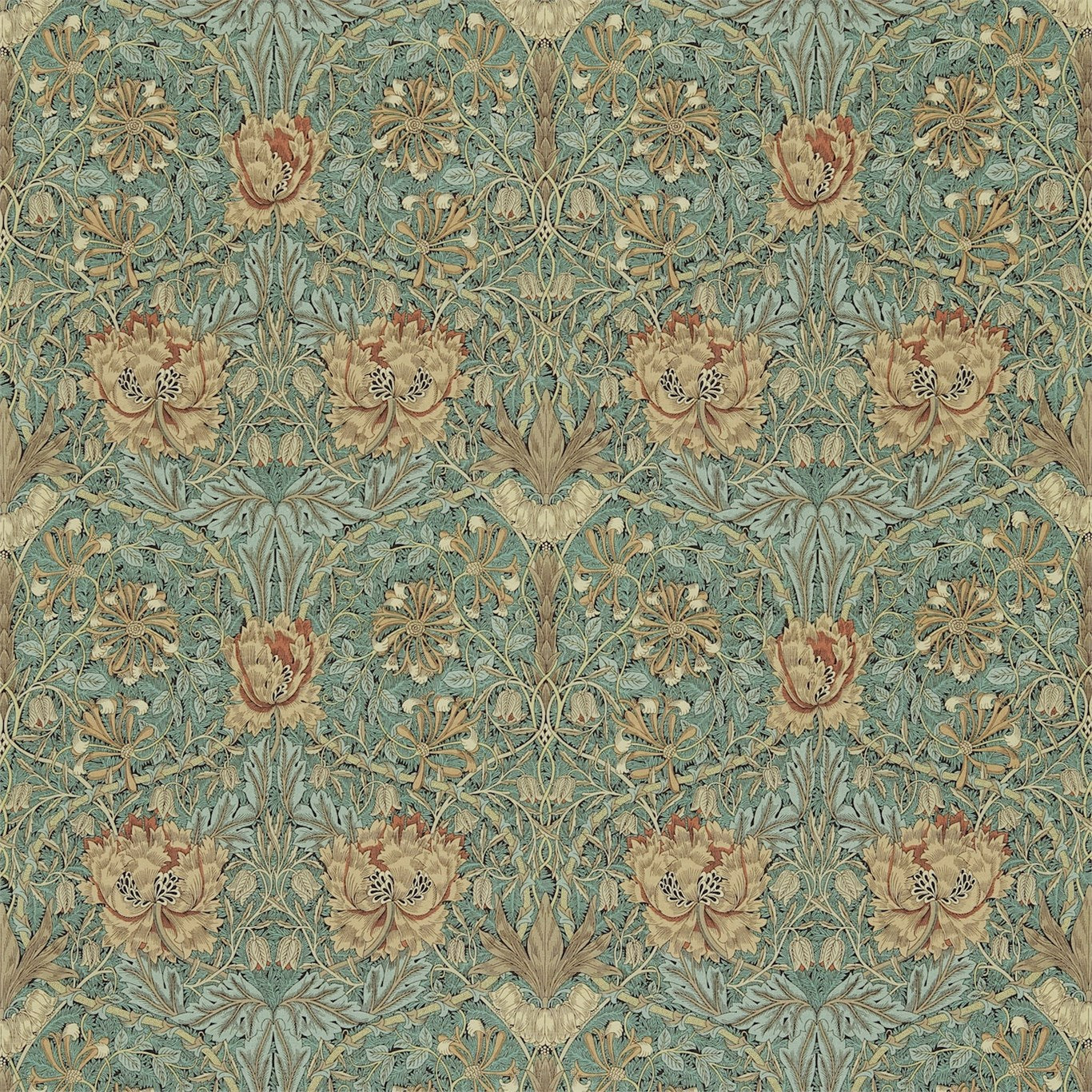 Honeysuckle & Tulip Fabric by Morris & Co.