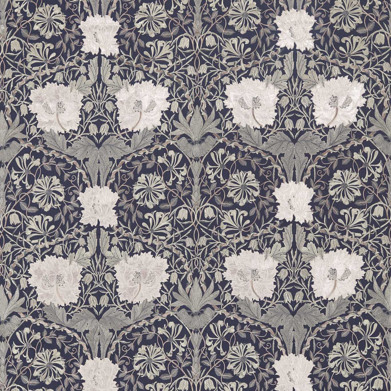Pure Honeysuckle & Tulip Embroidery Fabric by Morris & Co.