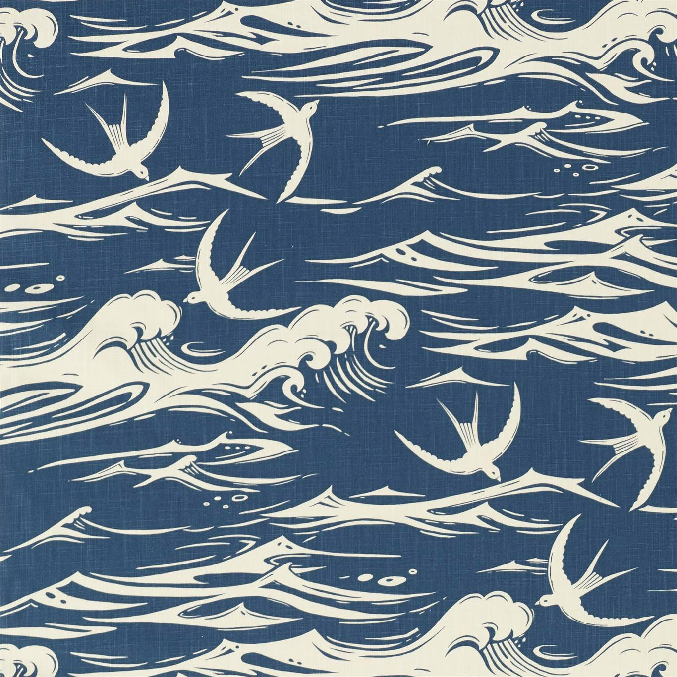 Swallows At Sea Fabric by Sanderson