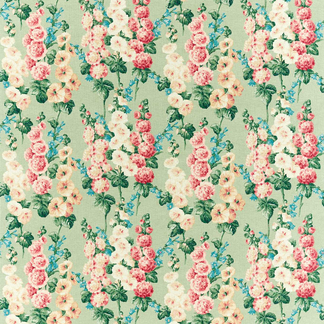 Hollyhocks Fabric by Sanderson