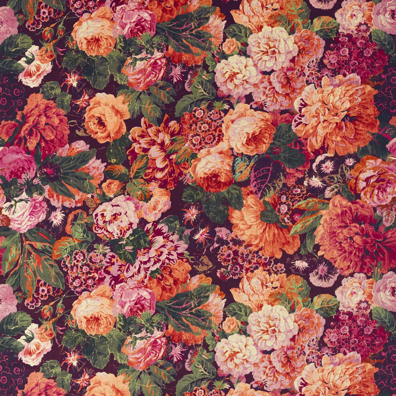 Very Rose And Peony Fabric by Sanderson