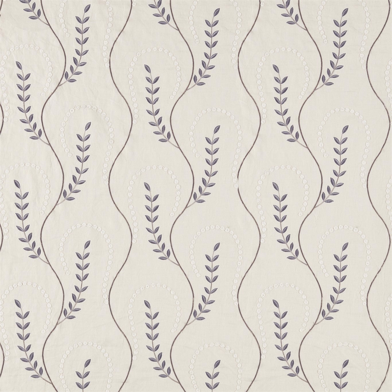 Chamomile Trail Fabric by Sanderson - DPGR236332 - Wedgwood/Chalk
