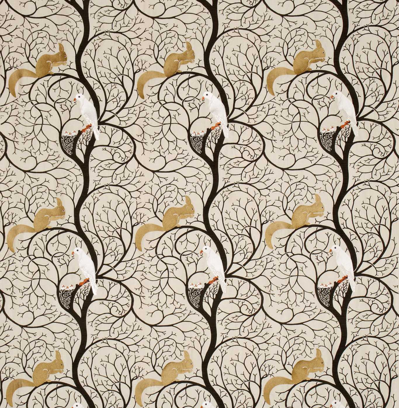 Squirrel & Dove Embroidery Fabric by Sanderson