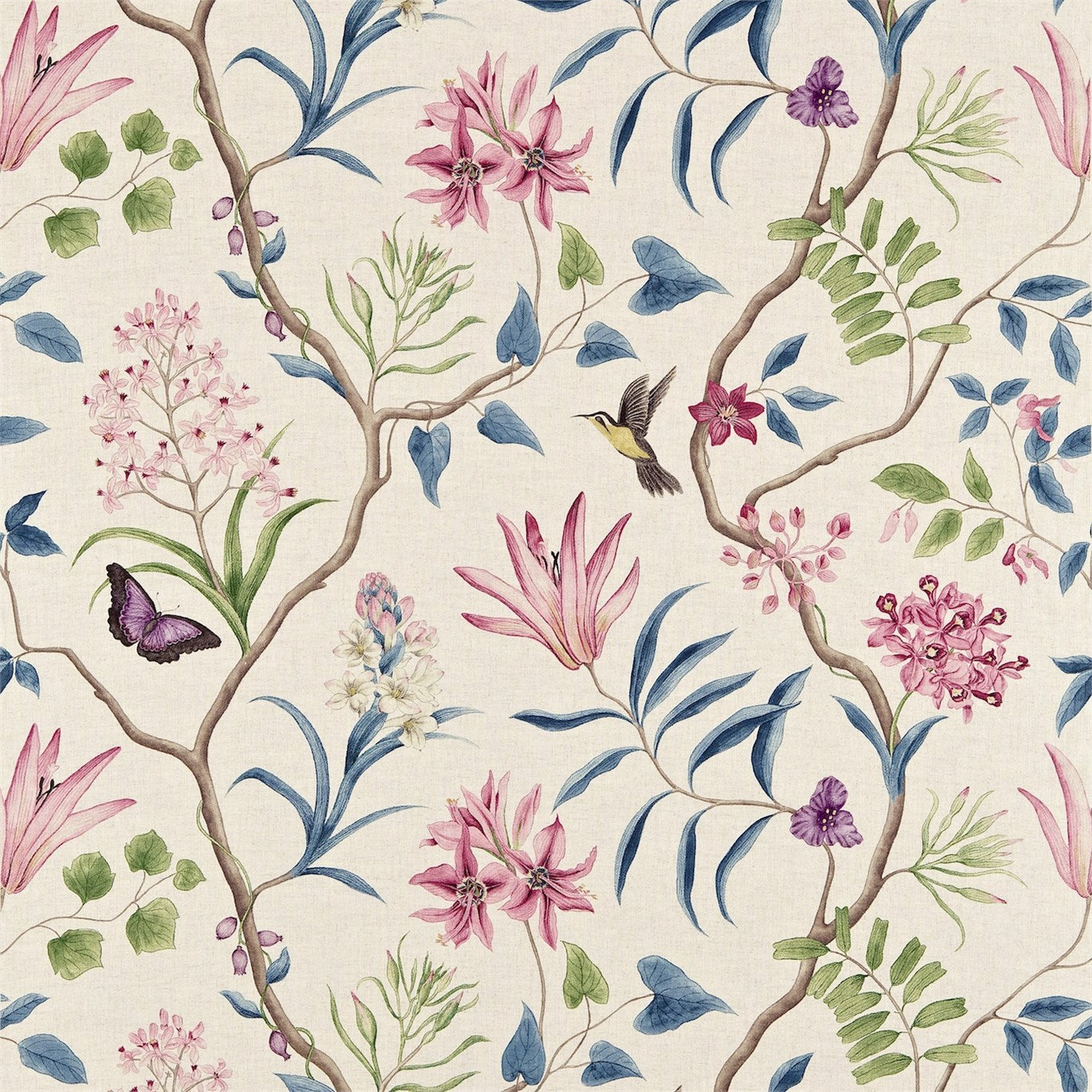 Clementine Fabric by Sanderson - DVOY223297 - Indienne