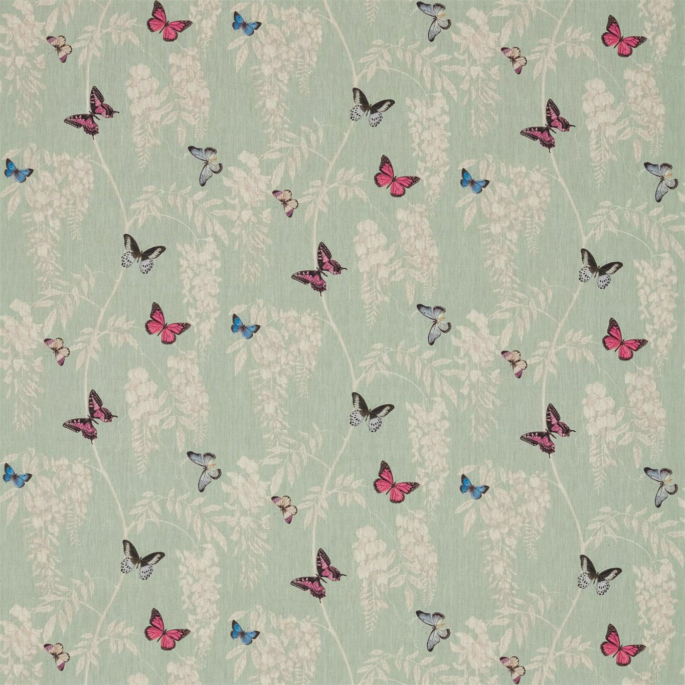 Wisteria & Butterfly Fabric by Sanderson