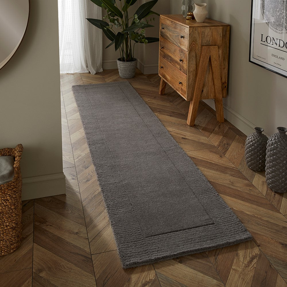 Esme Grey Wool Runner