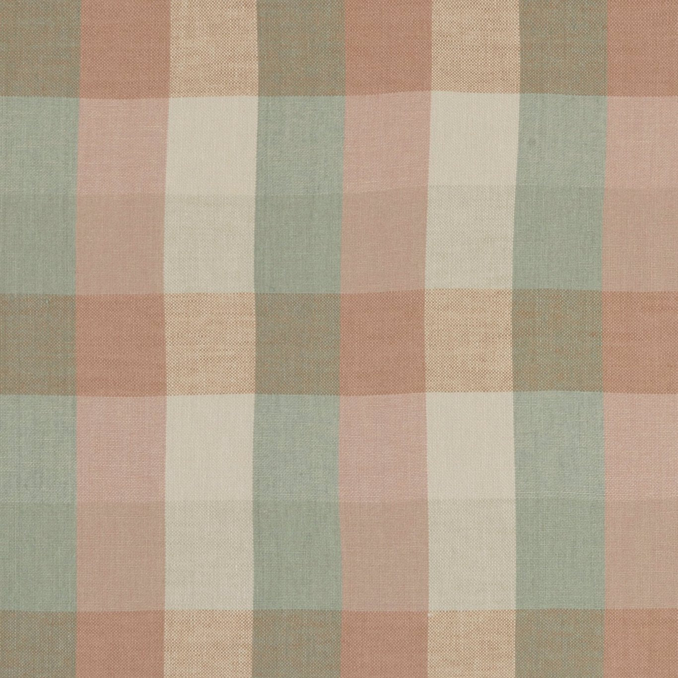 Austin Check Fabric by Clarke & Clarke - F1042/06 - Mineral/Blush