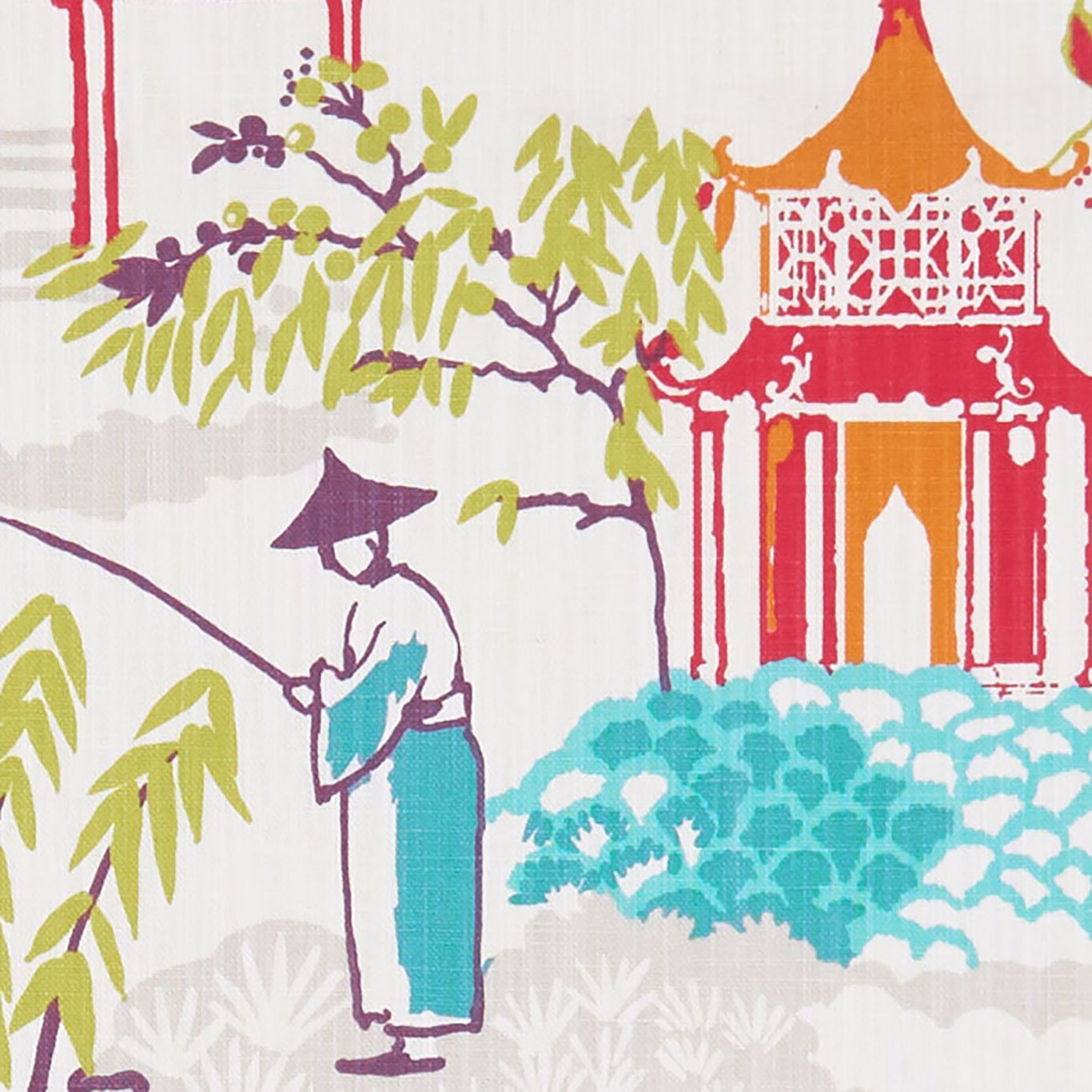 Pagoda Summer Fabric by Clarke & Clarke