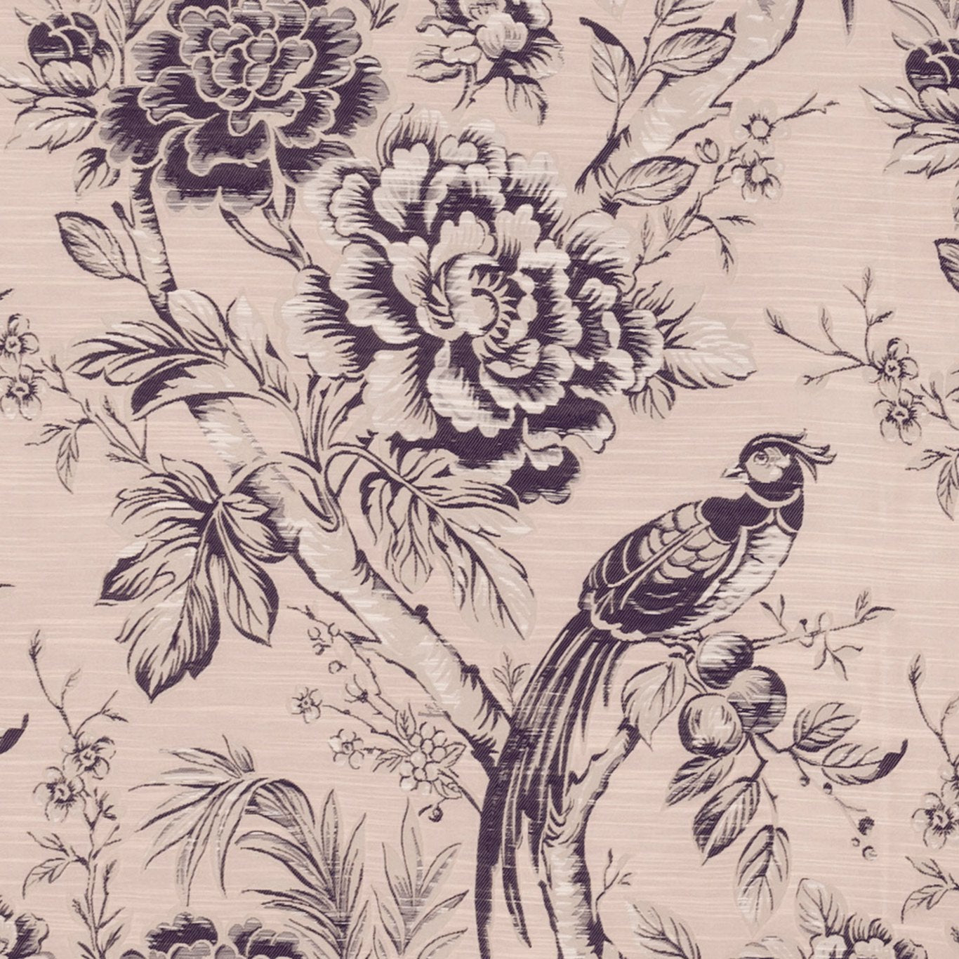Avium Fabric by Clarke & Clarke - F1429/01 - Blush/Damson
