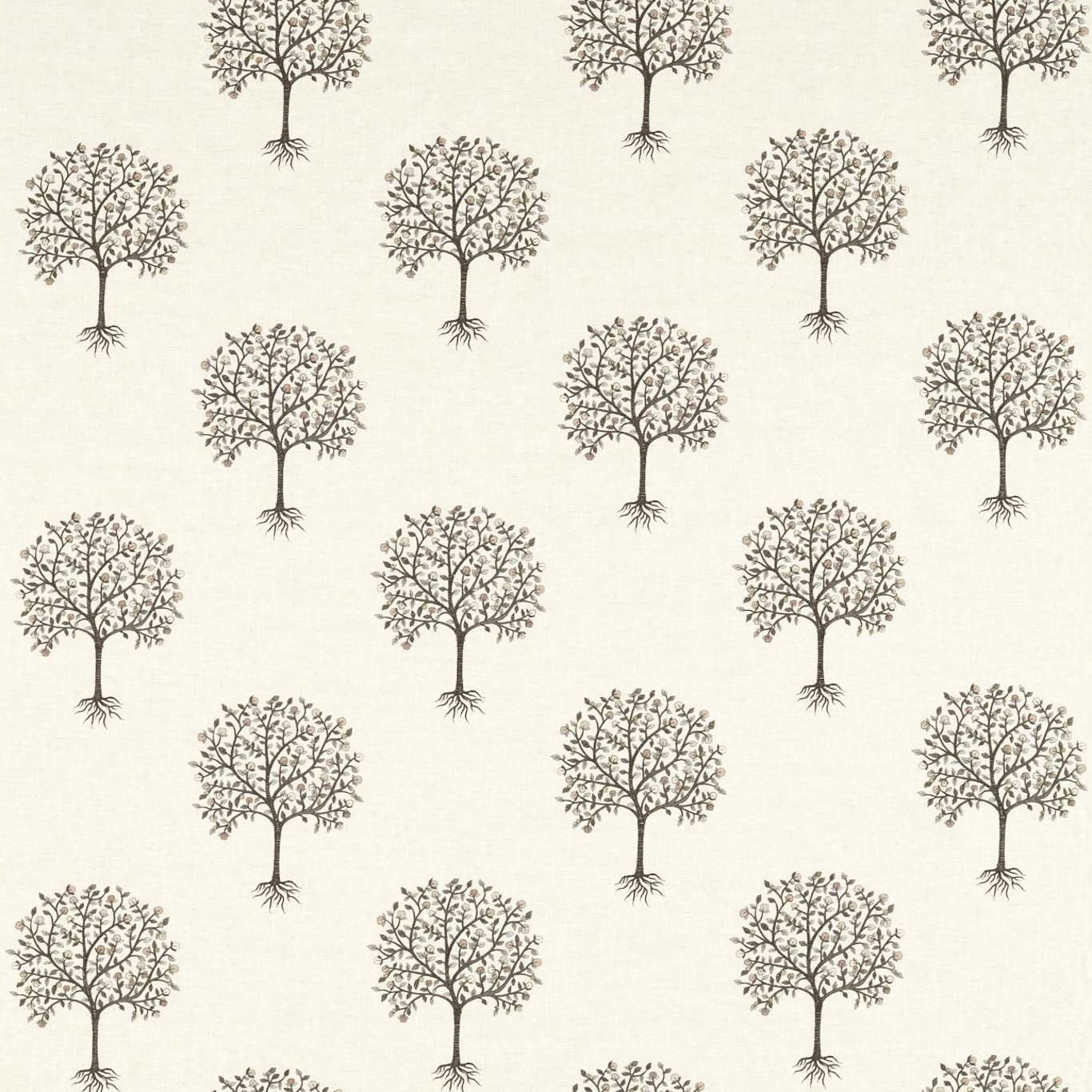 Bergamot Fabric by Clarke & Clarke - F1541/02 - Charcoal/Linen