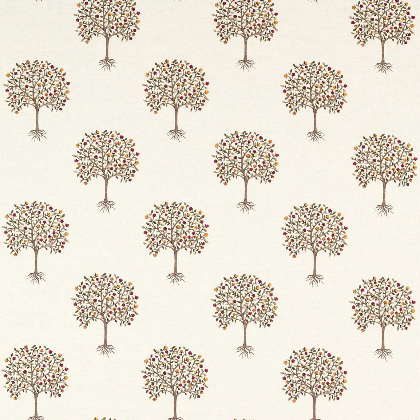 Bergamot Fabric by Clarke & Clarke - F1541/04 - Multi/Linen