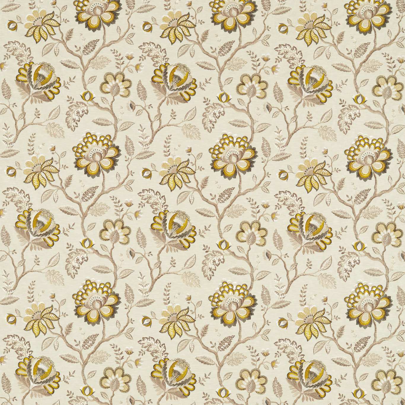 Adeline Fabric by Clarke & Clarke - F1543/01 - Antique/Charcoal
