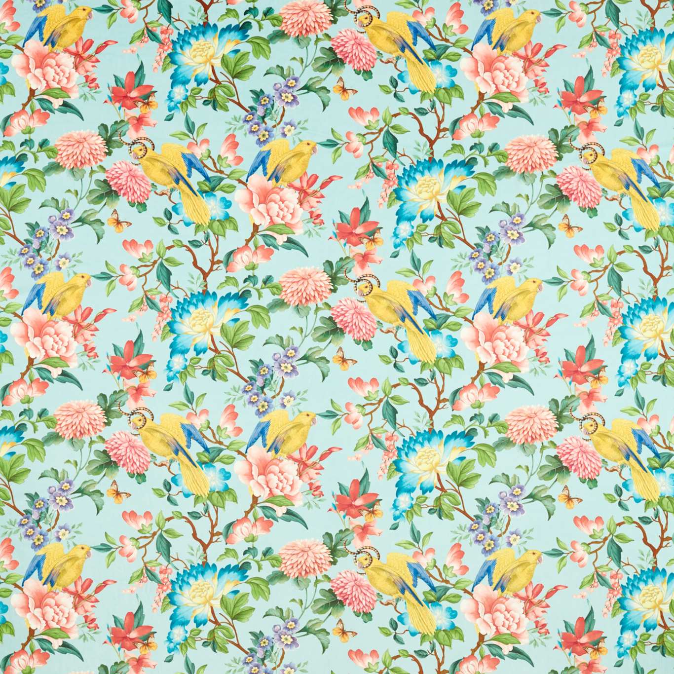 Golden Parrot Fabric by Wedgwood
