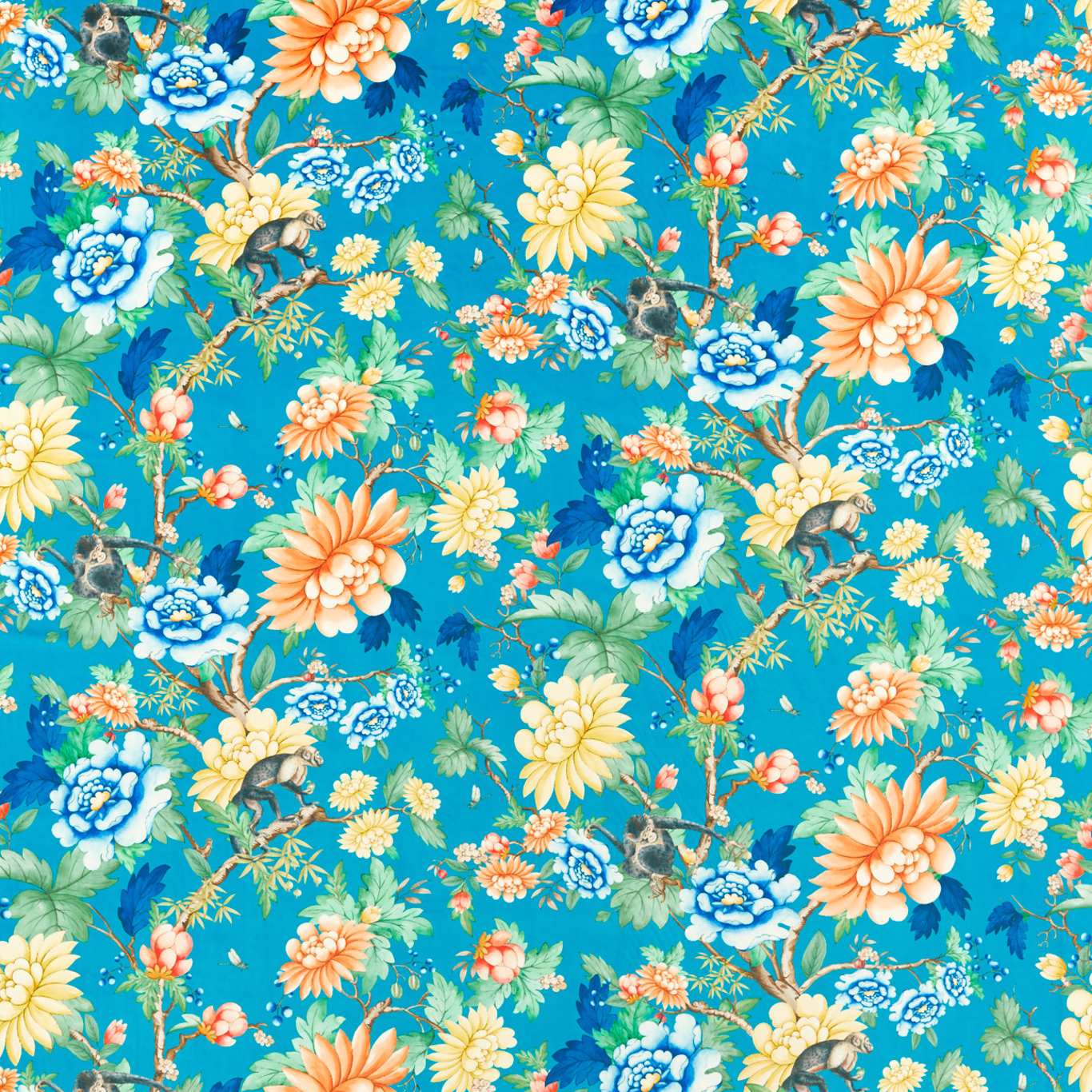 Sapphire Garden Fabric by Wedgwood