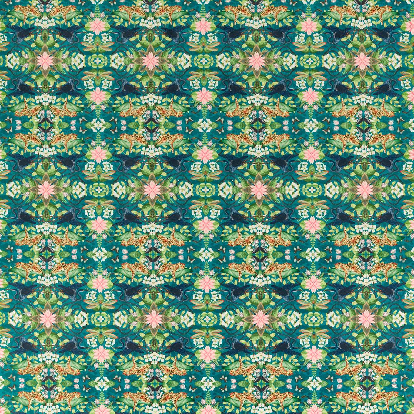 Wonderlust Tea Story Fabric by Wedgwood