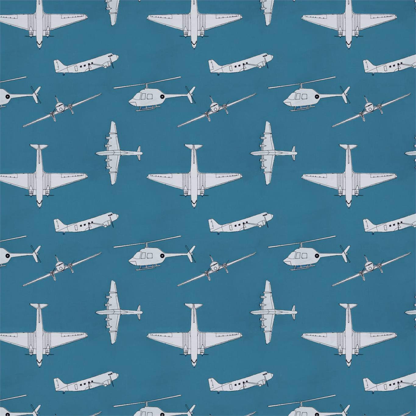 All About Me 130759 Chocks Away Fabric by Harlequin - HLTF133569 - Royal Blue