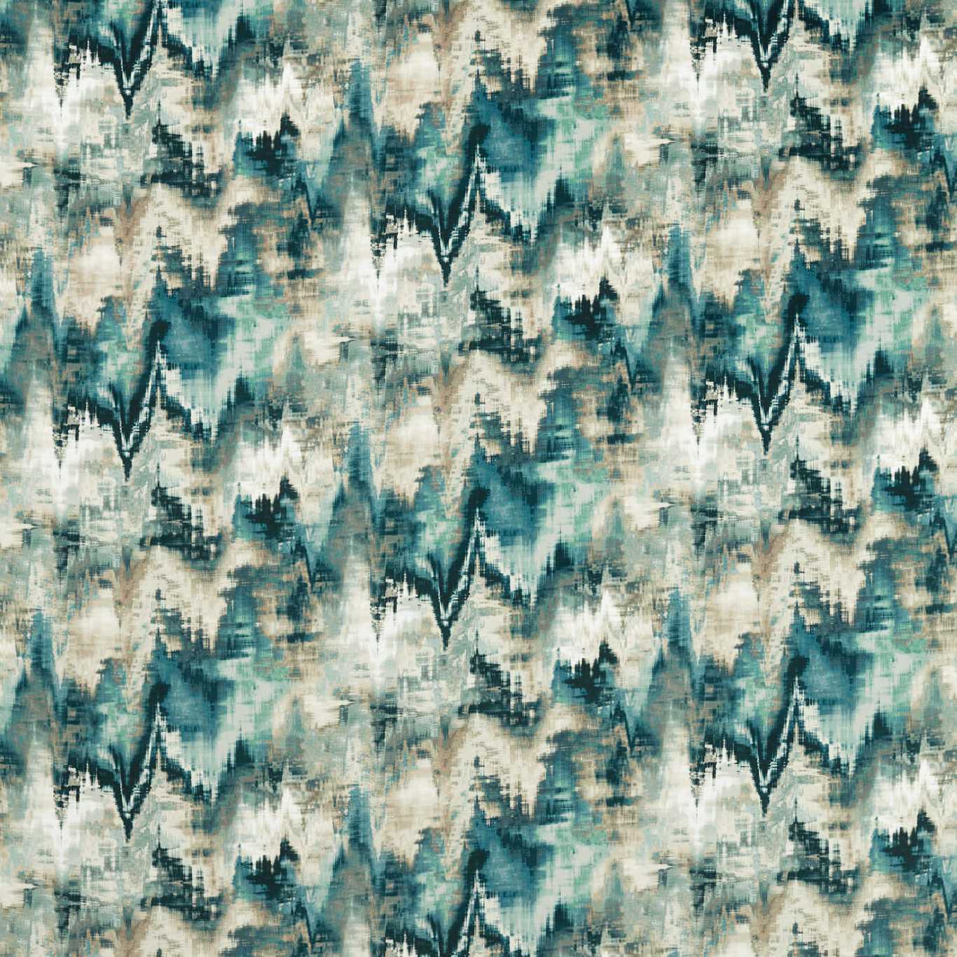 Distortion Fabric by Harlequin - HMTC120964 - Adriatic/Ink/Parchment