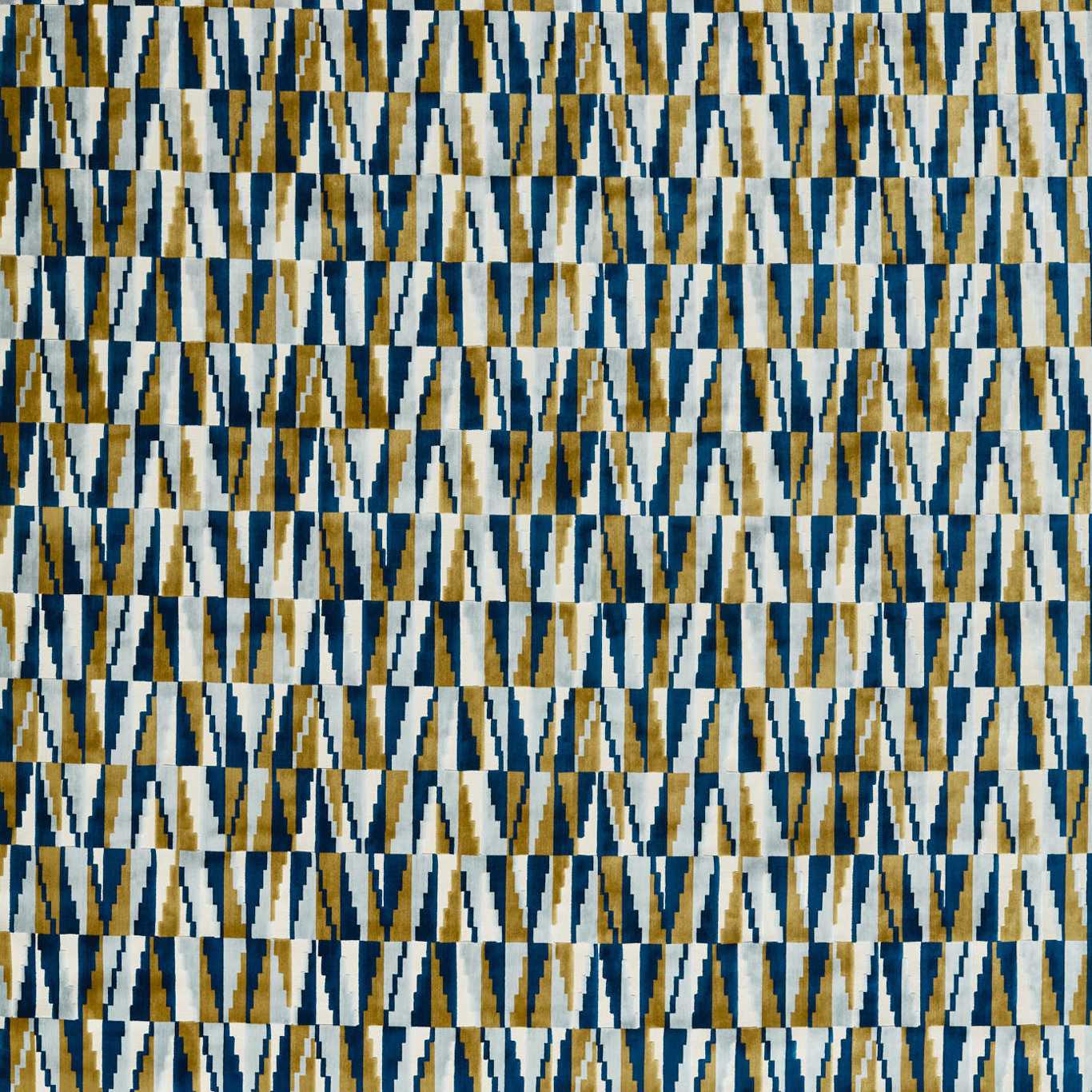 Acute Fabric by Harlequin - HMTC133495 - Cobalt/ Ochre