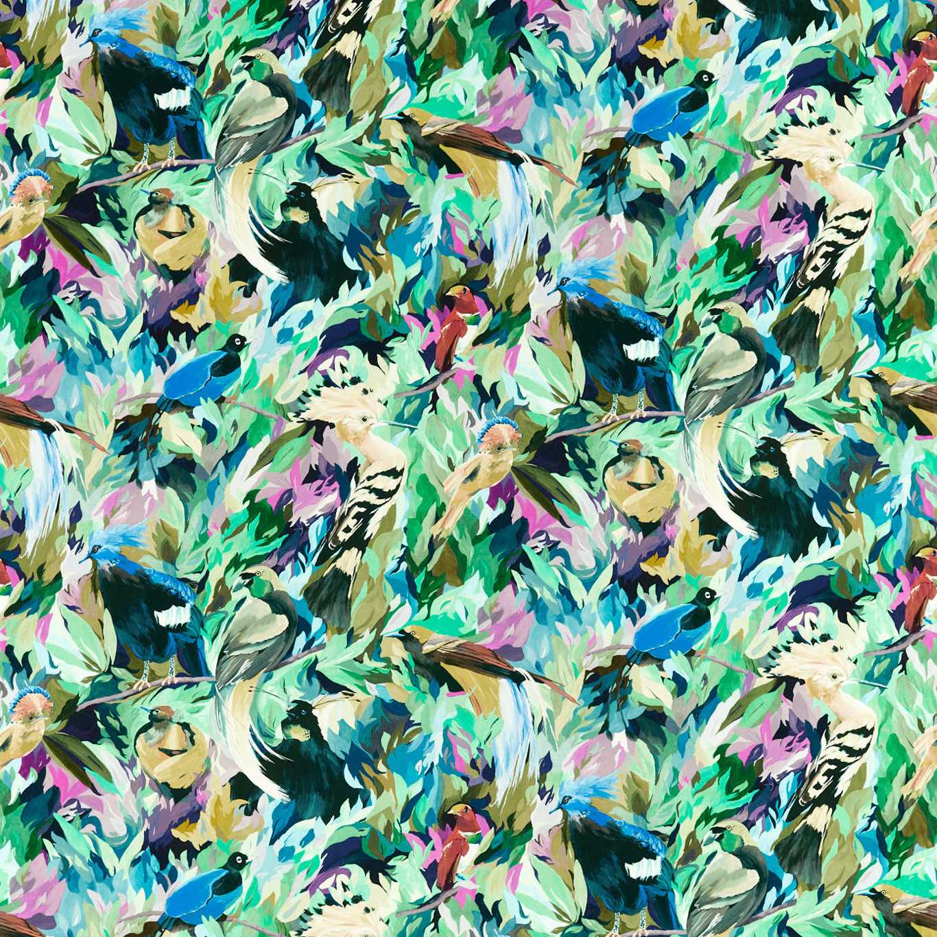 Dance Of Adornment Fabric by Harlequin - HTEF121008 - Wilderness/ Nectar/ Pomegranate