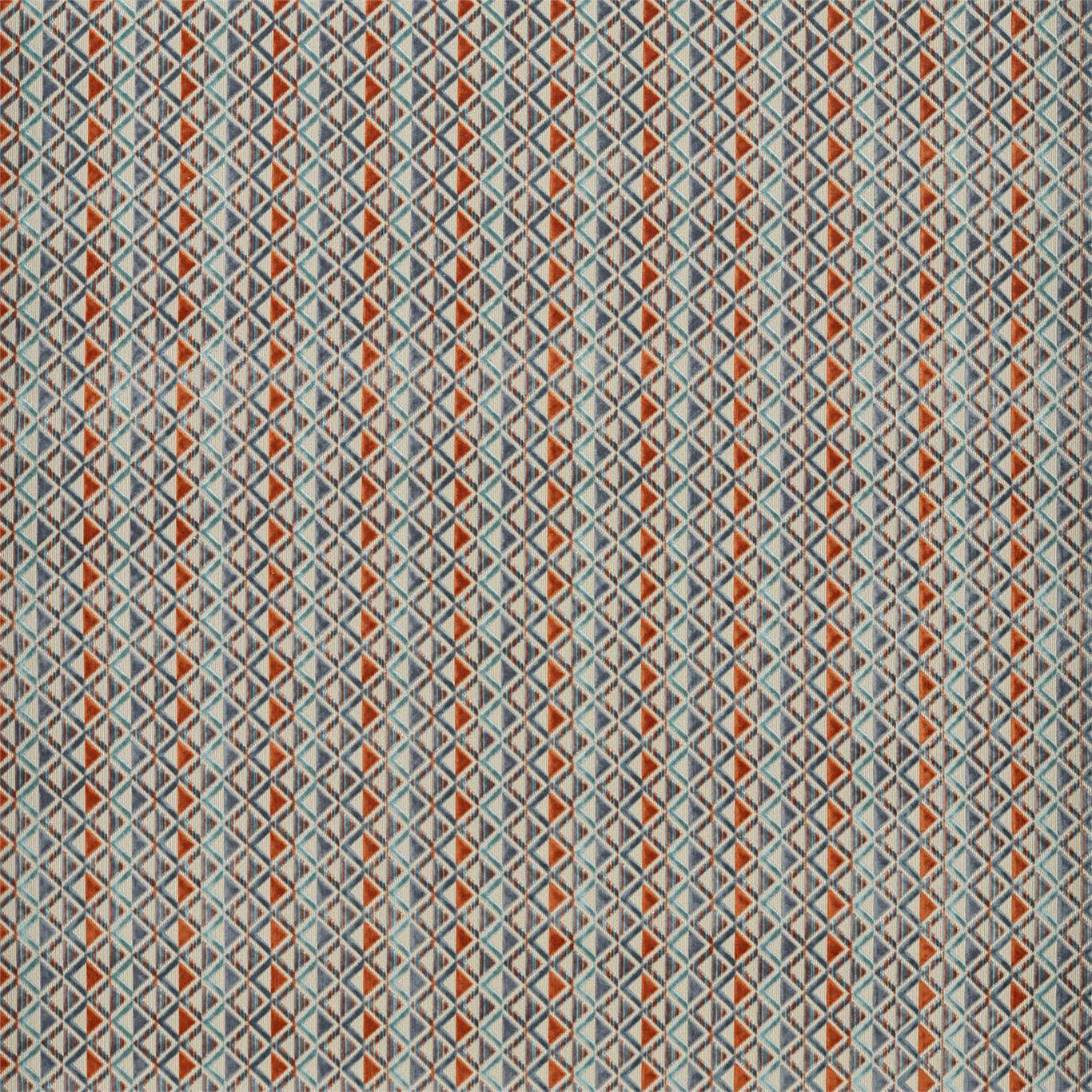 Boka Velvet Fabric by Harlequin - HVVC132974 - Heather/Russet/Sky