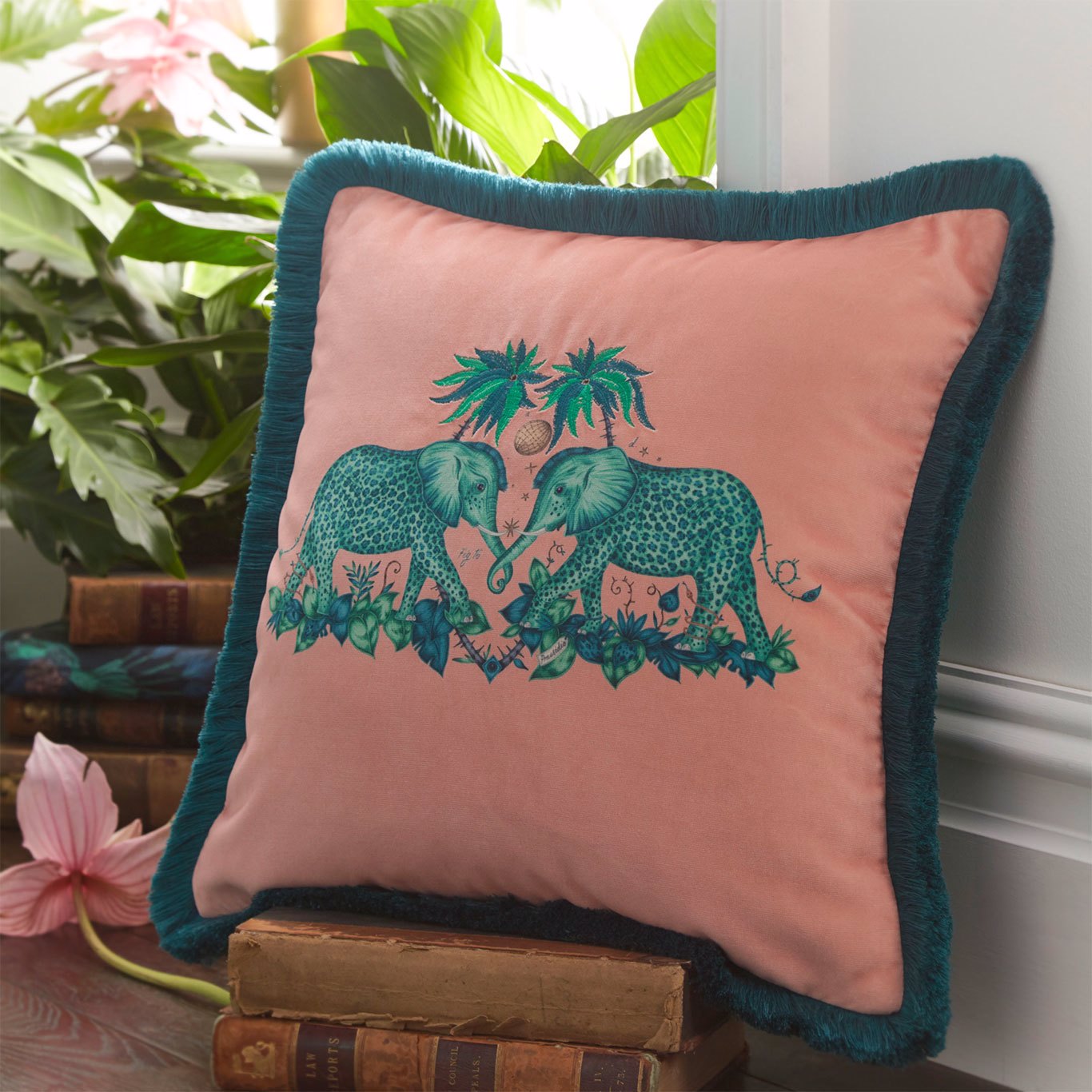 Zambezi Teal Square Cushion (M2051/01)