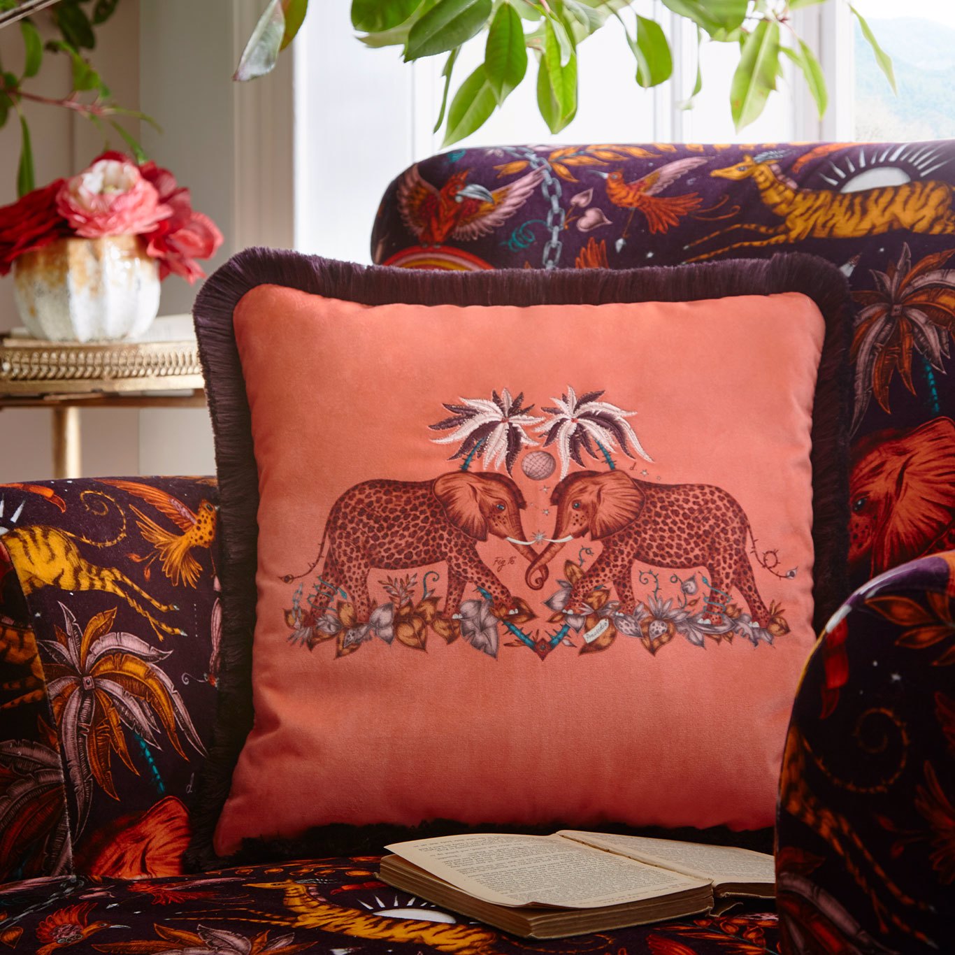 Zambezi Wine Square Cushion (M2051/03)