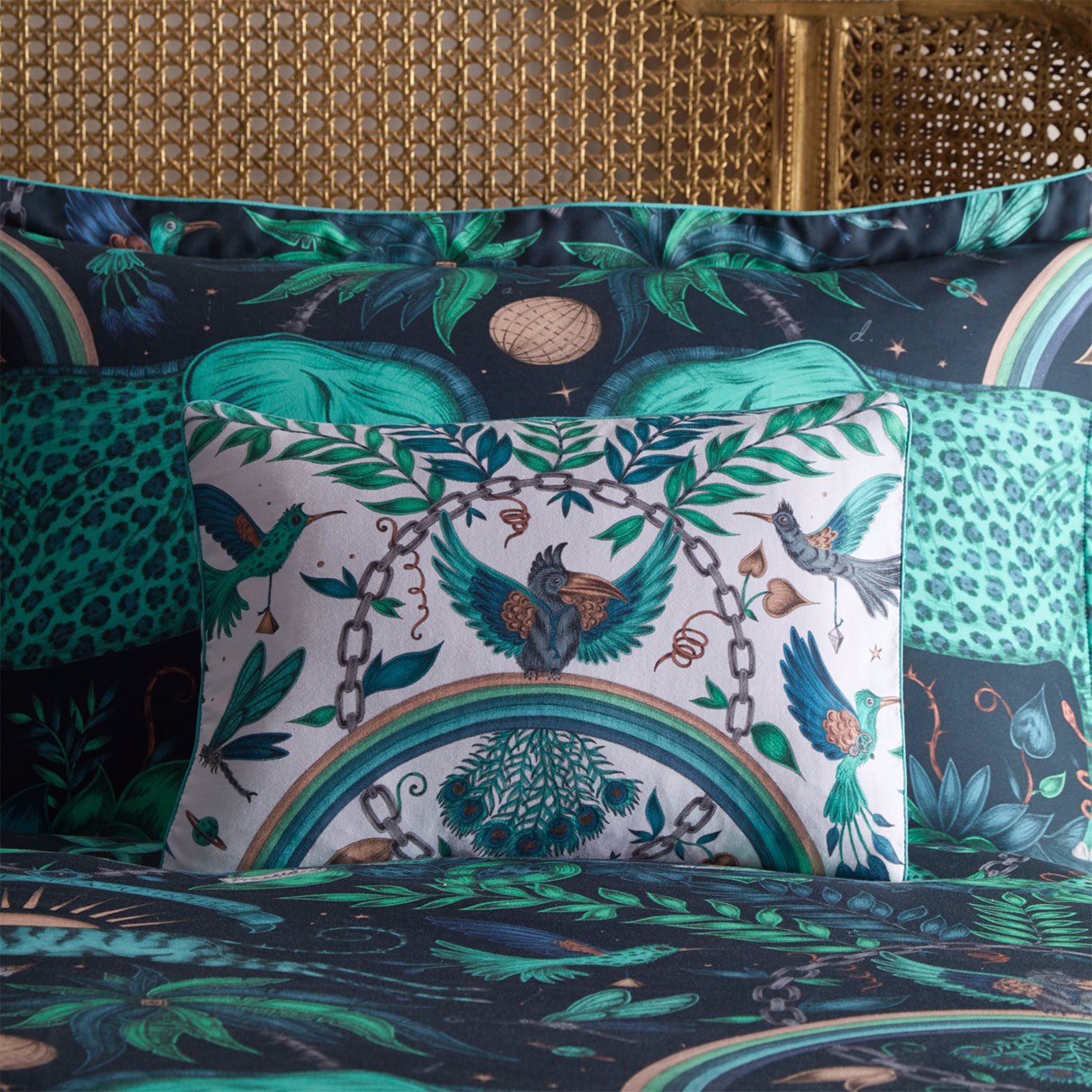 Zambezi Teal Boudoir Pillowcase Teal (M2069/01)