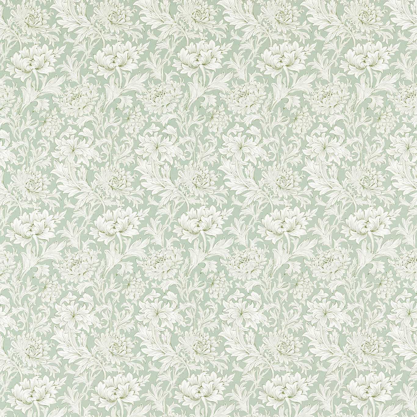 Chrysanthemum Toile Fabric by Morris & Co. - MSIM226911 - Willow