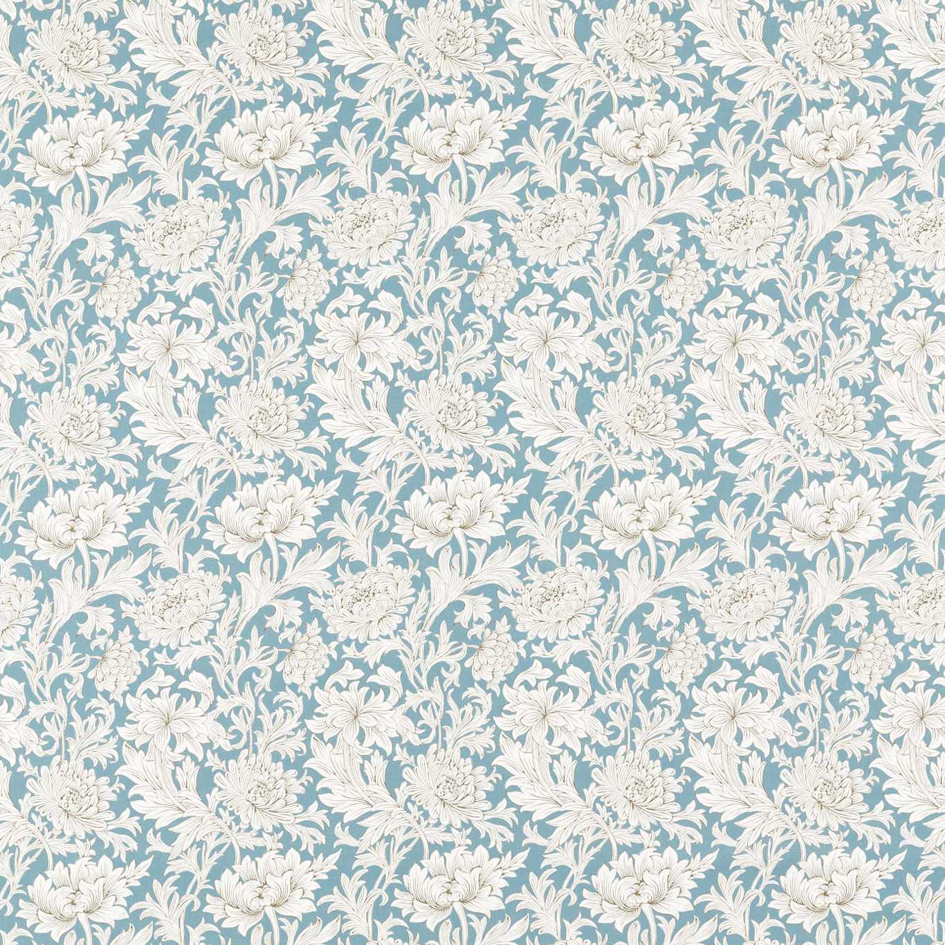 Chrysanthemum Toile Fabric by Morris & Co. - MSIM226912 - Slate