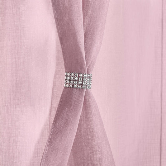 Blush Diane Eyelet Voile Curtain Panel