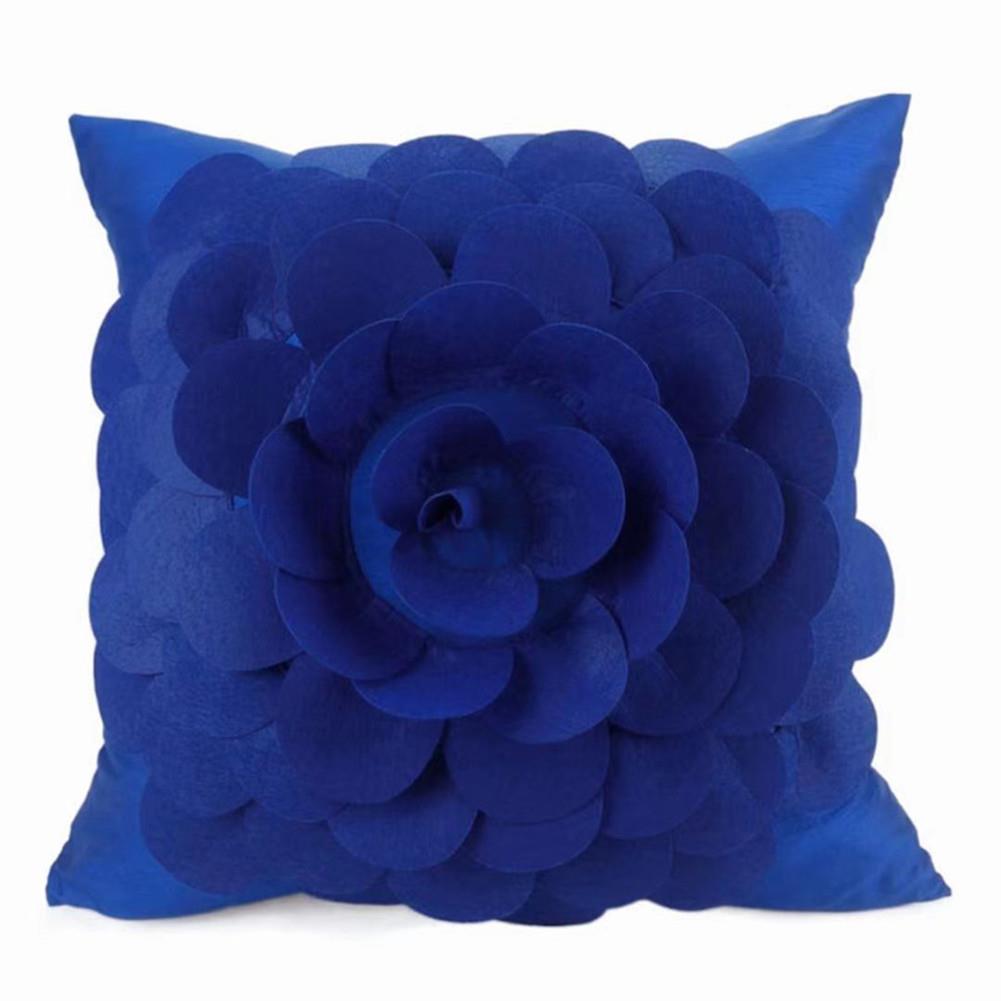 Navy Flo Felt Cushion Covers