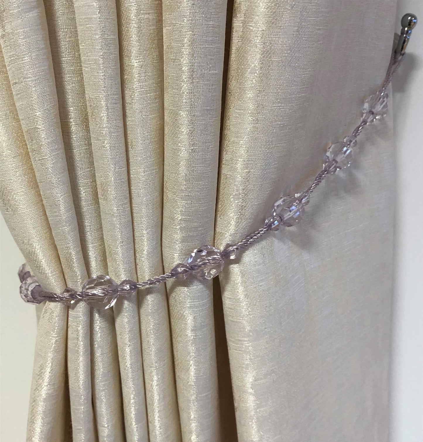 Lilac Twinkle Curtain Tie Backs - Pair