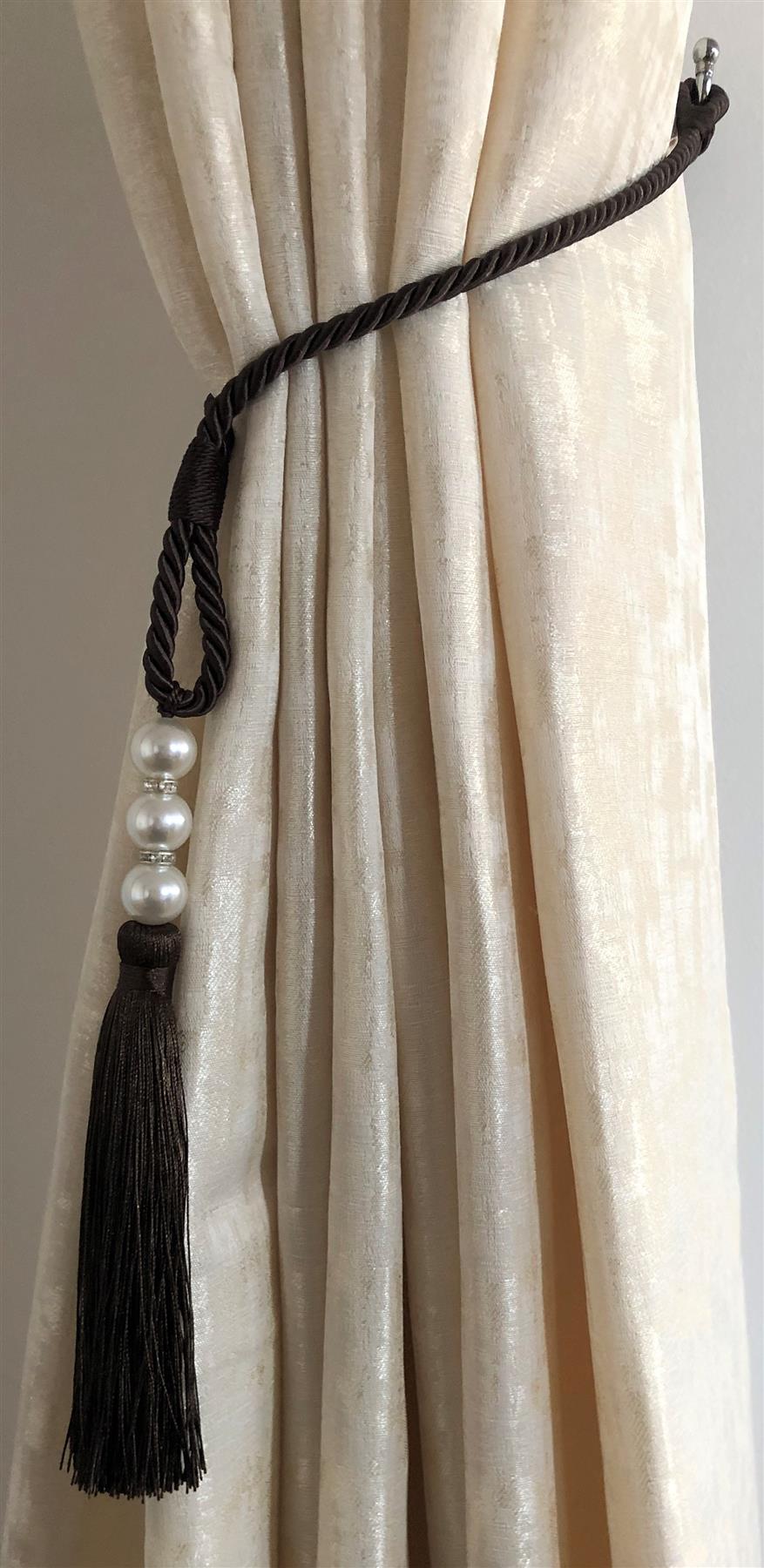 Chocolate Single Royal Curtain Tie Backs