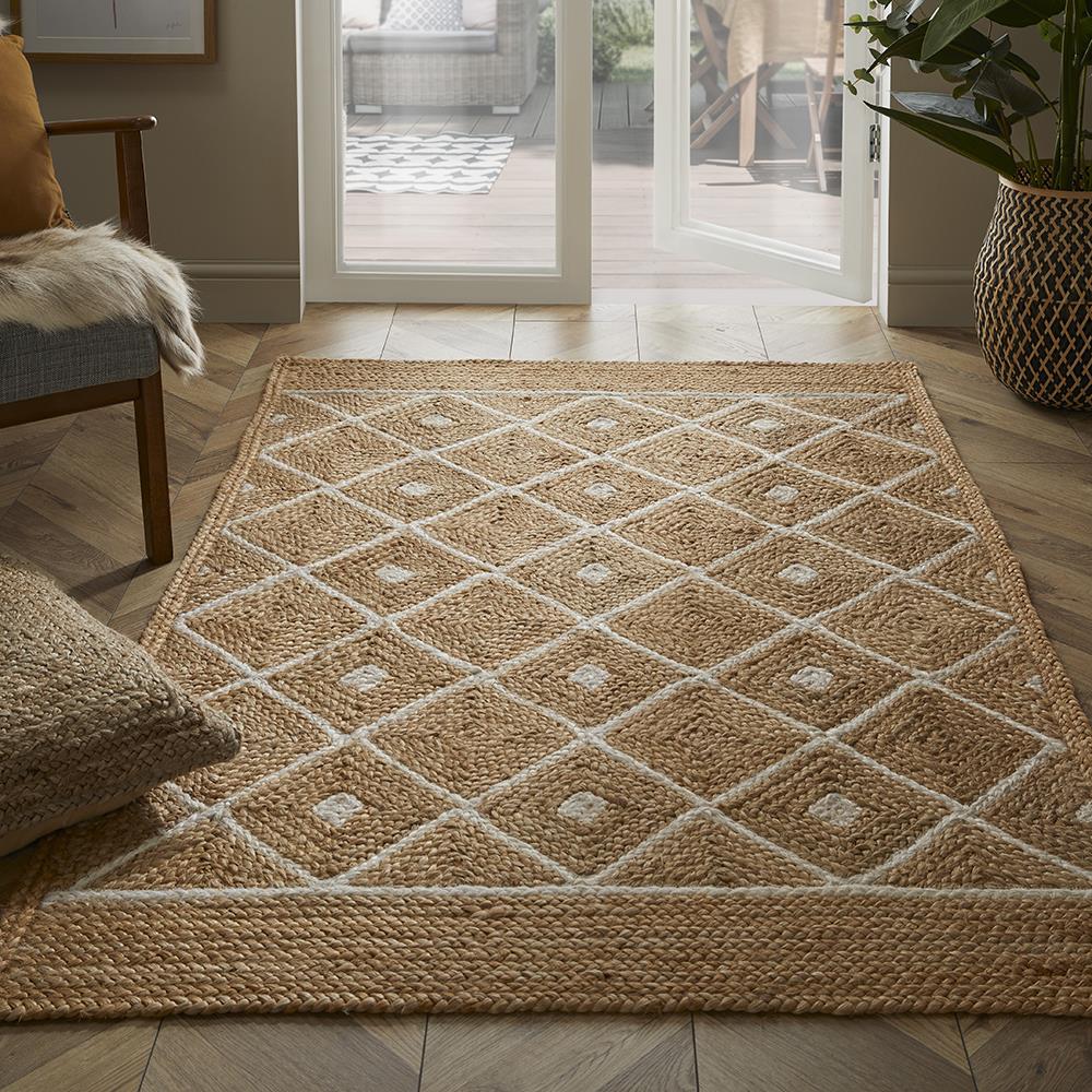 Prestbury Natural Diamond Handbraided Rug