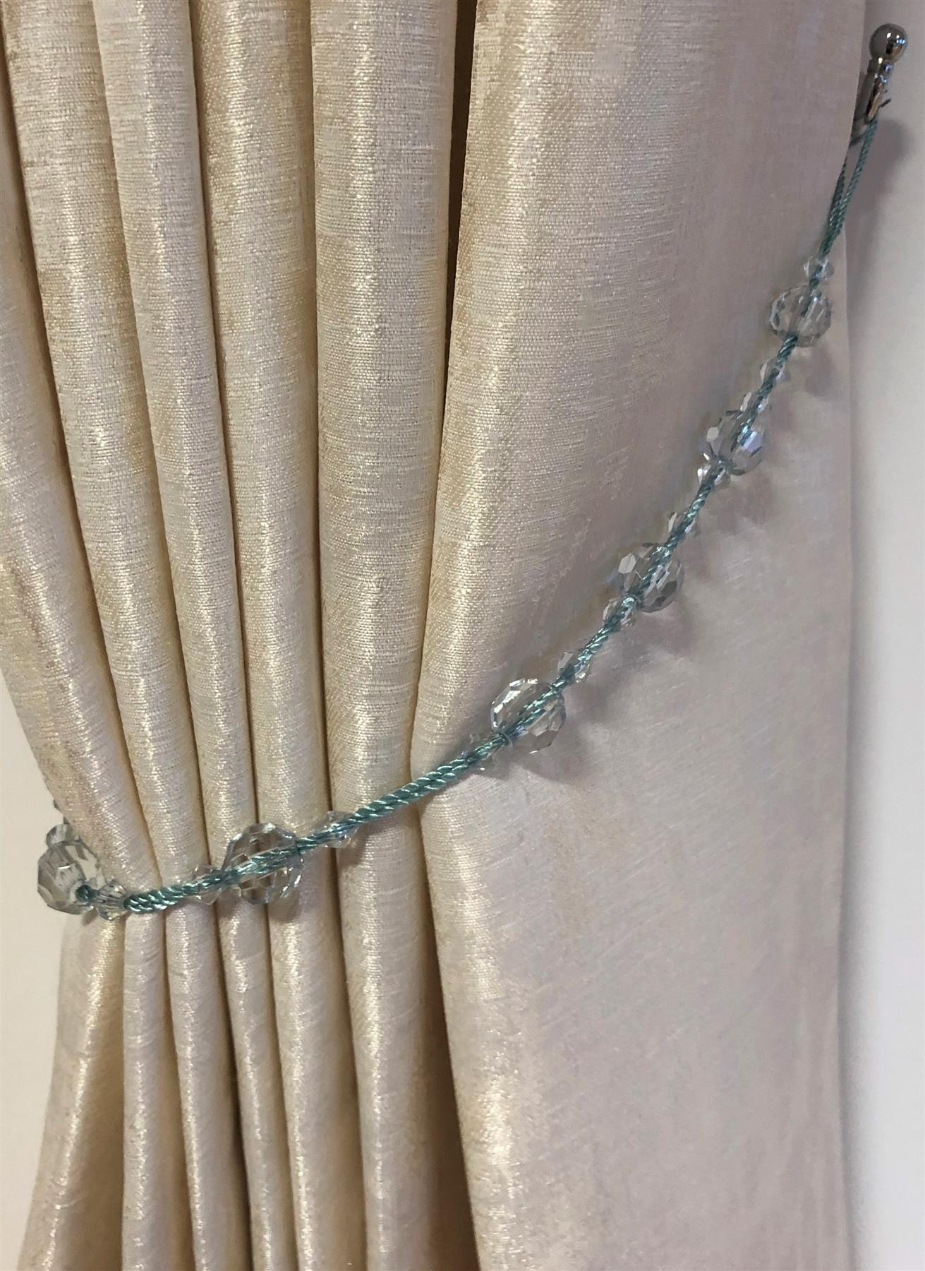 Sapphire Blue Twinkle Curtain Tie Backs - Pair