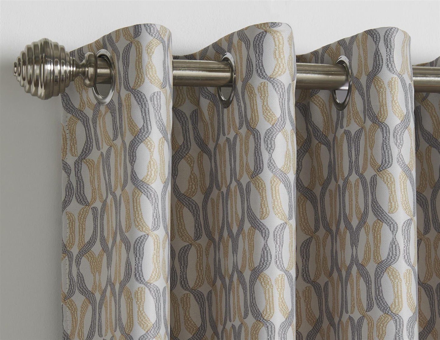 Ochre Cam Blackout Thermal Eyelet Curtains - Pair