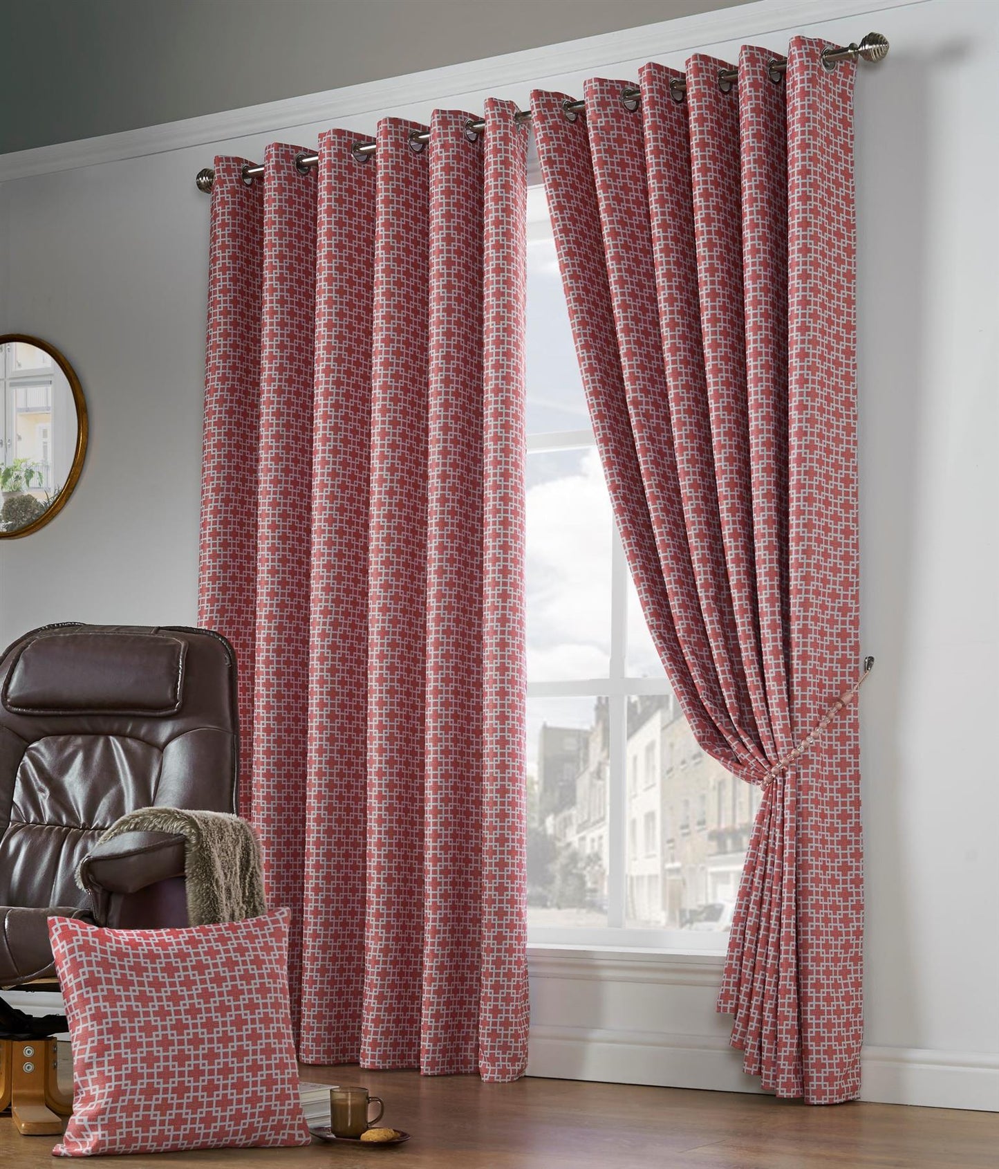 Blush Cas Blackout Thermal Eyelet Curtains - Pair