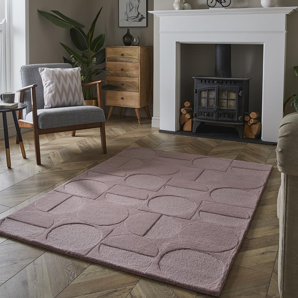 Arabella Mauve Wool Rug