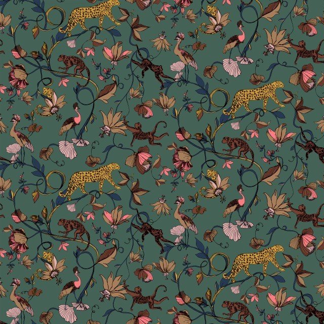 Exotic Wildlings Wallpaper Wallpaper by furn.