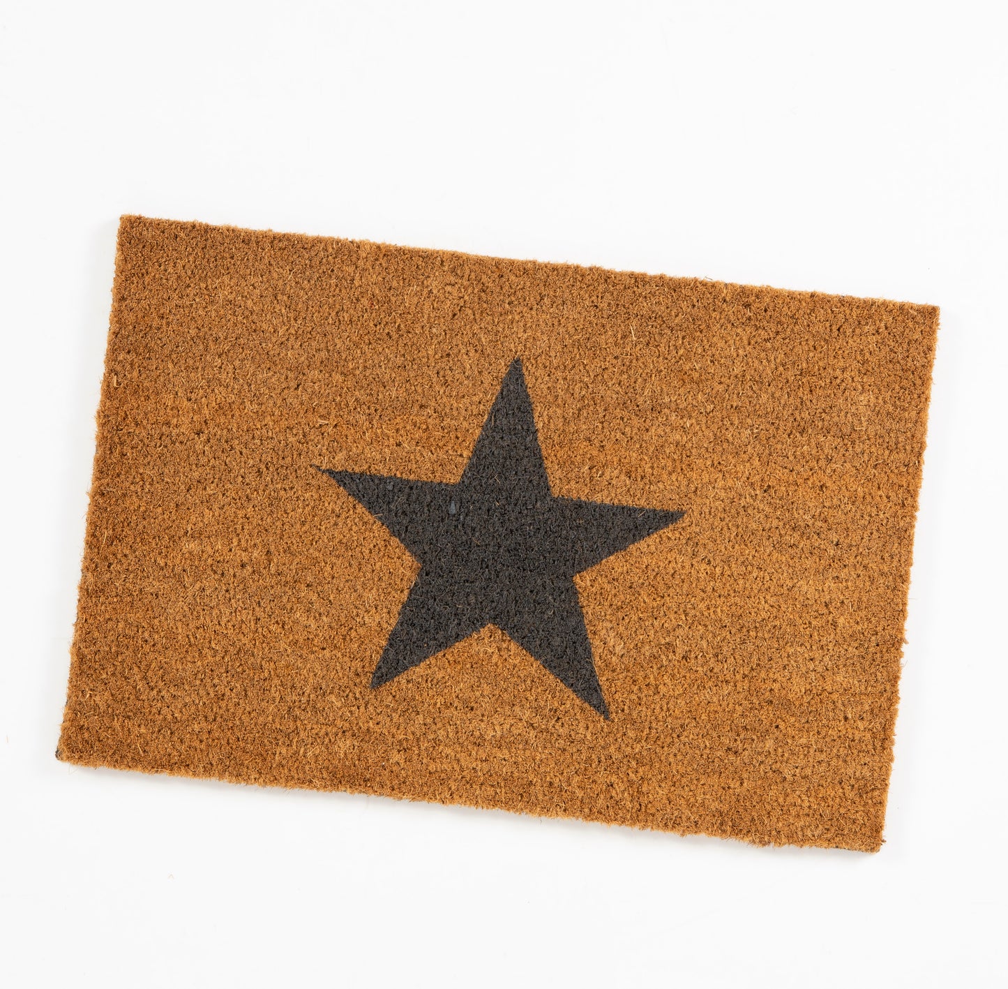 Pride Of Place Astley 40X60Cm Charcoal Star Natural Printed Pvc Backed Coir Mat
