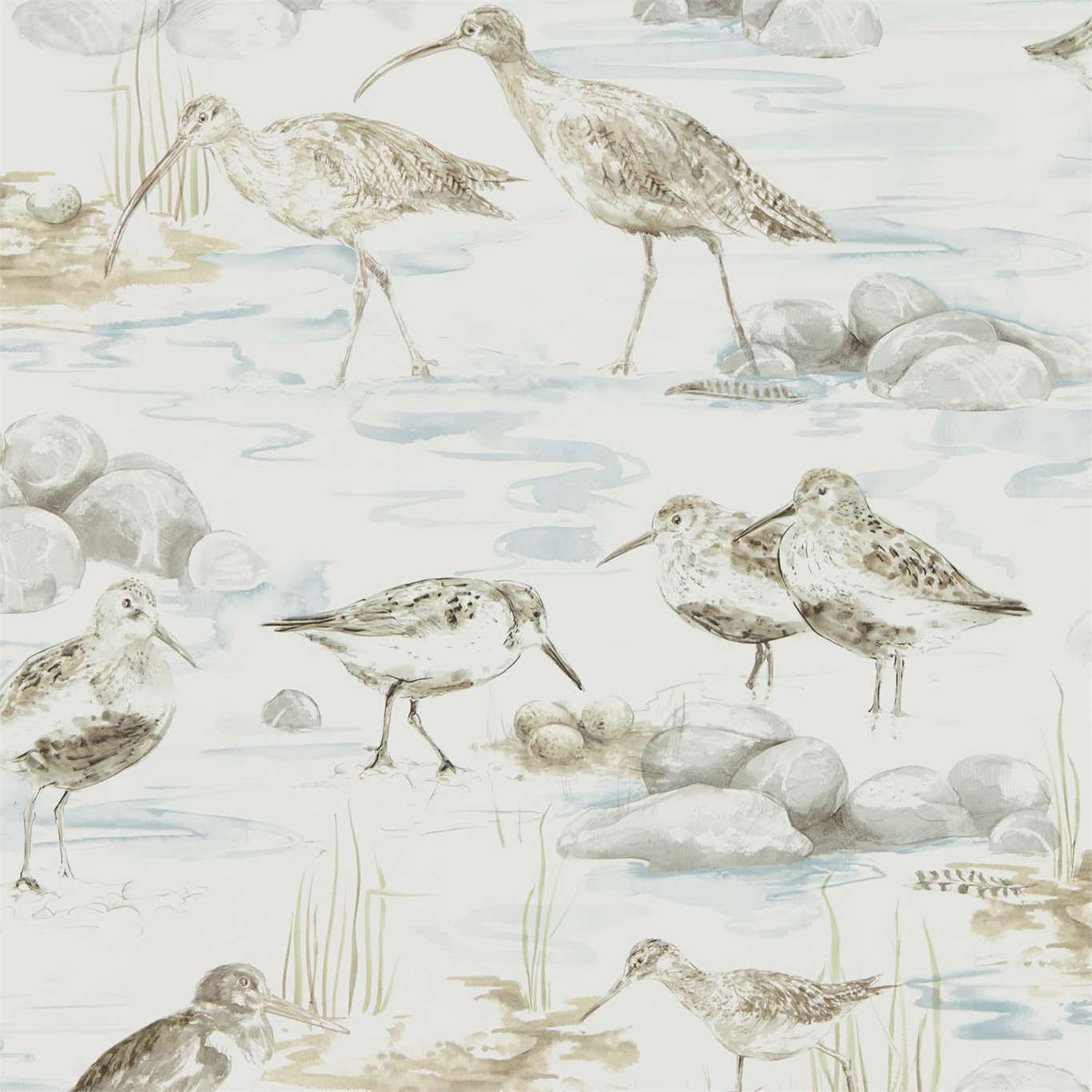 Estuary Birds Wallpaper by Sanderson